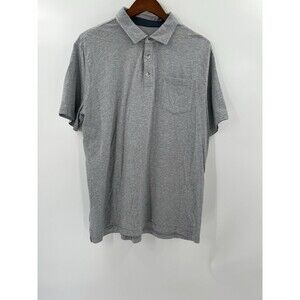 Free Fly Bamboo Flex Polo Mens LARGE Heather Gray Stretch UPF 50 Outdoors Hiking